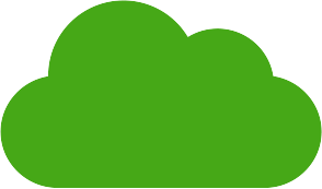 Symbol einer Wolke, die über Verbindungspunkten liegt, um das Cloud Computing darzustellen